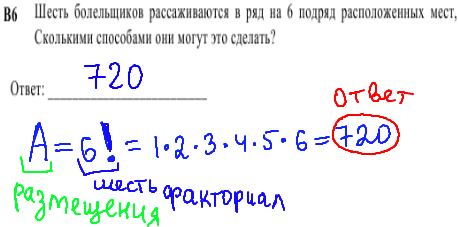 решение задания ЕГЭ по математике - задачи по комбинаторике.