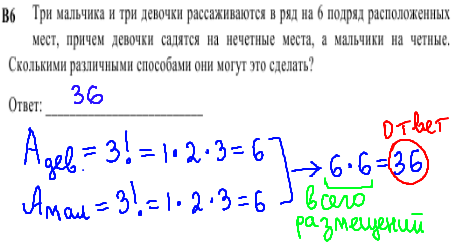 решение задания ЕГЭ по математике - задачи по комбинаторике.
