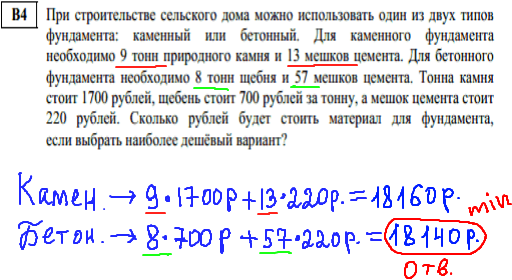 решение задачи ЕГЭ по математике в4 