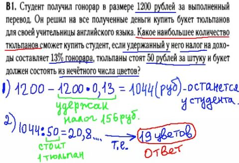 Математика егэ 2014 - решение задачи В1 - проценты