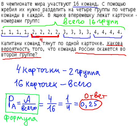 ЕГЭ по математике 2014, решение задания В10, теория вероятности