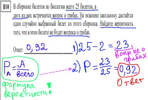 решение задания B10 - демонстрационный вариант егэ по математике 2014