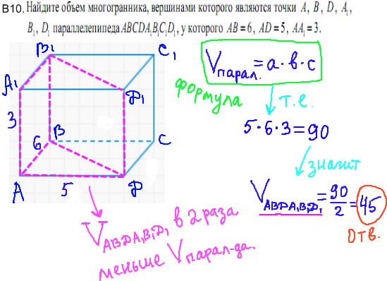 Математика ЕГЭ, часть 1, задача 10